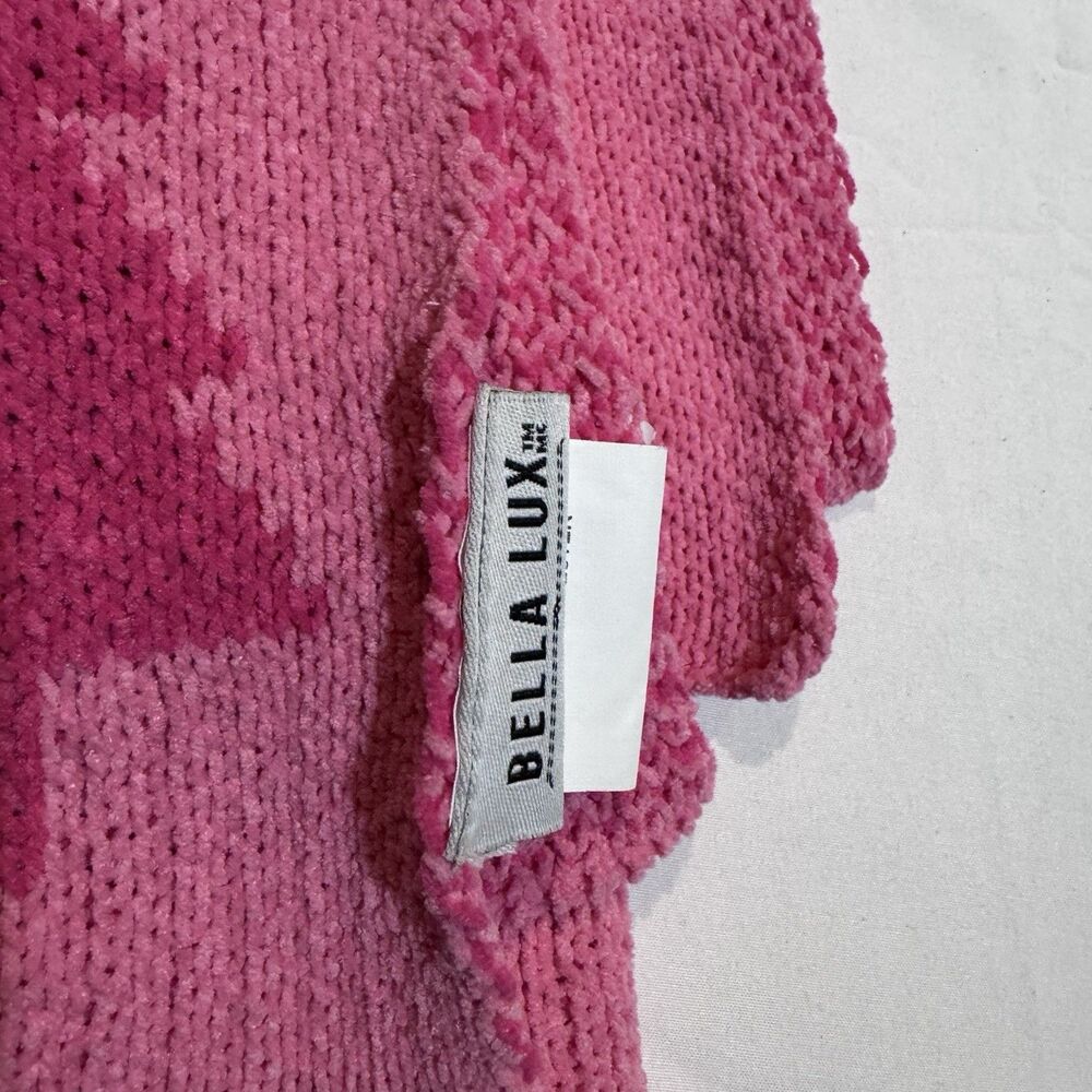 Oversized Decorative Throw Blanket , Pink Christmas Tree Patterned Size 50x70 - Picture 6 of 6